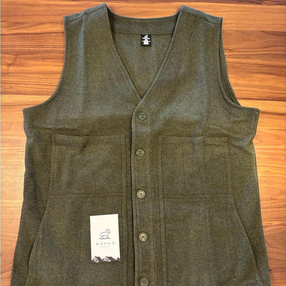 Men's Woolx Olive Green Vest
